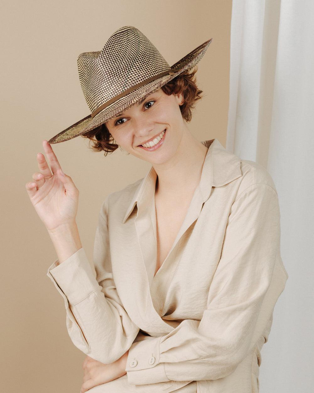 Anthony Peto Safari Wide Brim Acajou;;;Brown;;;Green