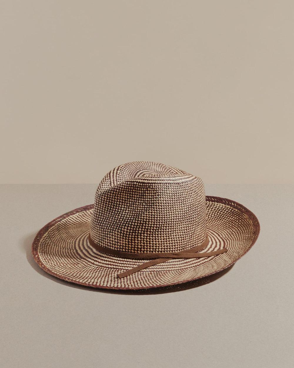 anthony peto safari wide brim Acajou;;;Brown;;;Green