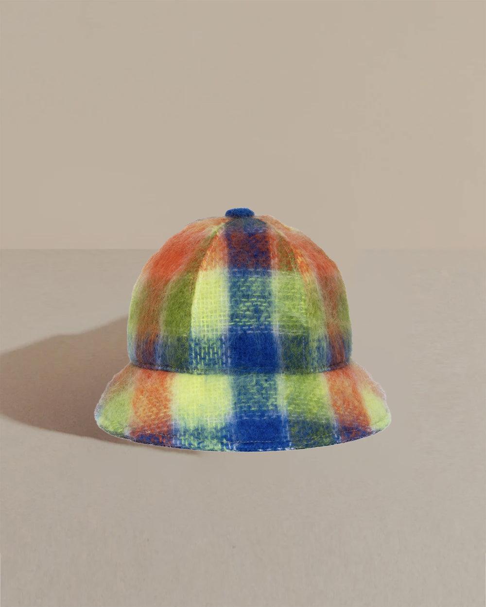 anthony peto topi mohair blue orange tartan
