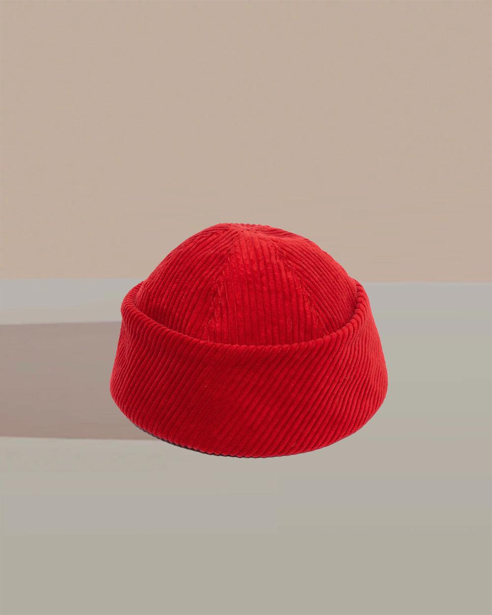 anthony peto beanie cotton corduroy Scarlet;;;Black;;;Espresso