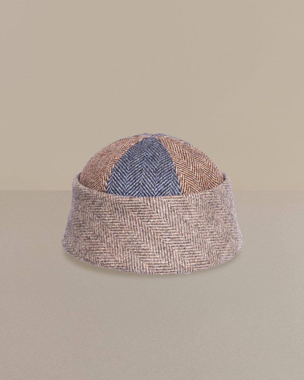 Anthony Peto Beanie Laine Donegal Tweed Gris Donegal Tweed Brown