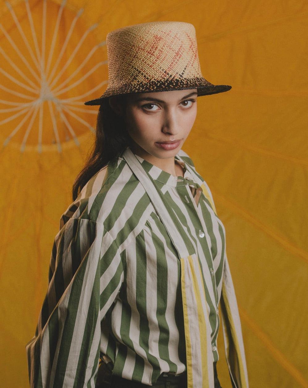 Anthony Peto Calypso Panama Fireworks Black Beige;;;Orange