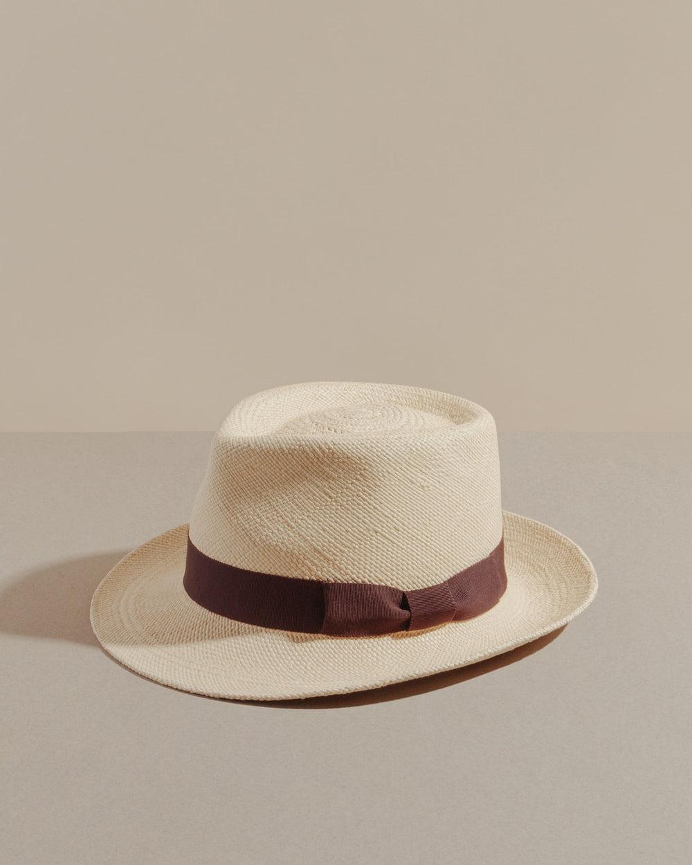Anthony Peto Clyde Panama Cream And Navy Ribbon;;;Beige