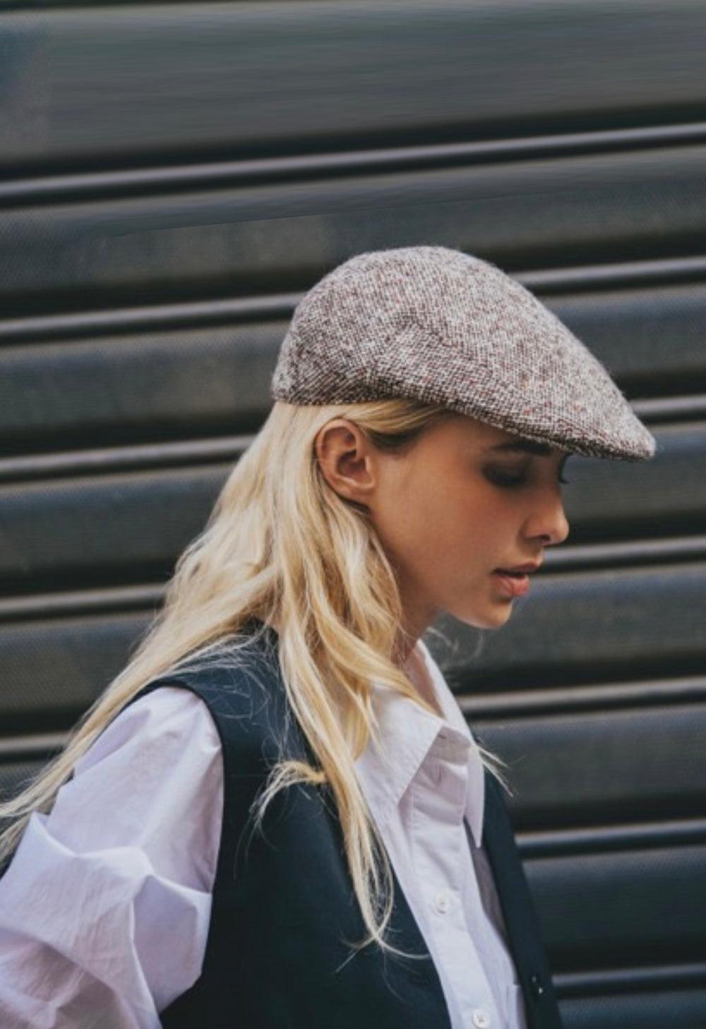 Anthony Peto Fitted Cap Wool Brown Tweed;;;Green Tweed;;;Blue Tweed;;;Black Tweed;;;Caviar;;;Earth Jet
