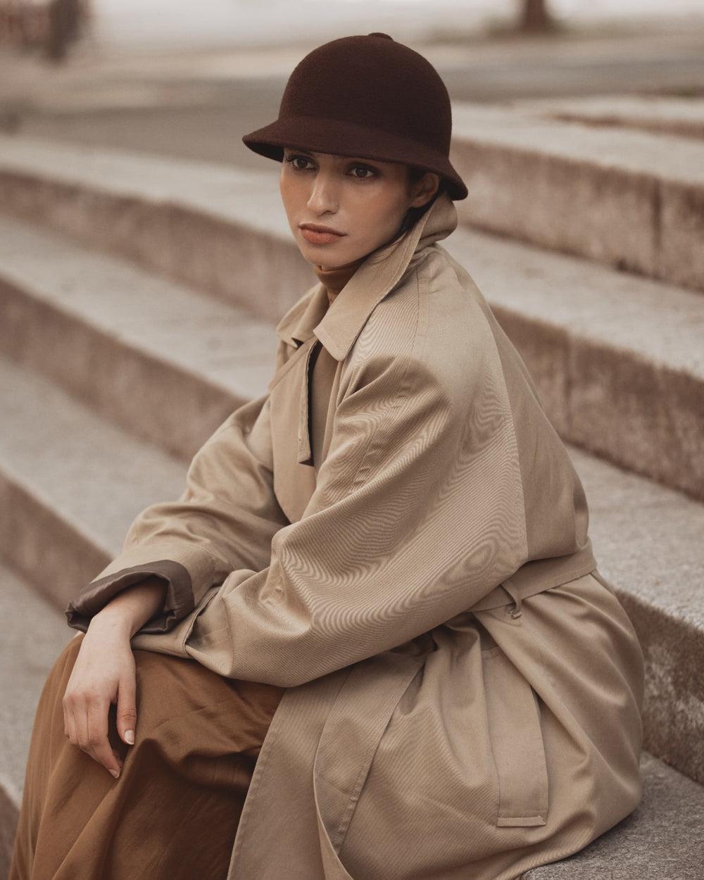 Anthony Peto Hopper Montcapel Laine Feutre Marron Brown