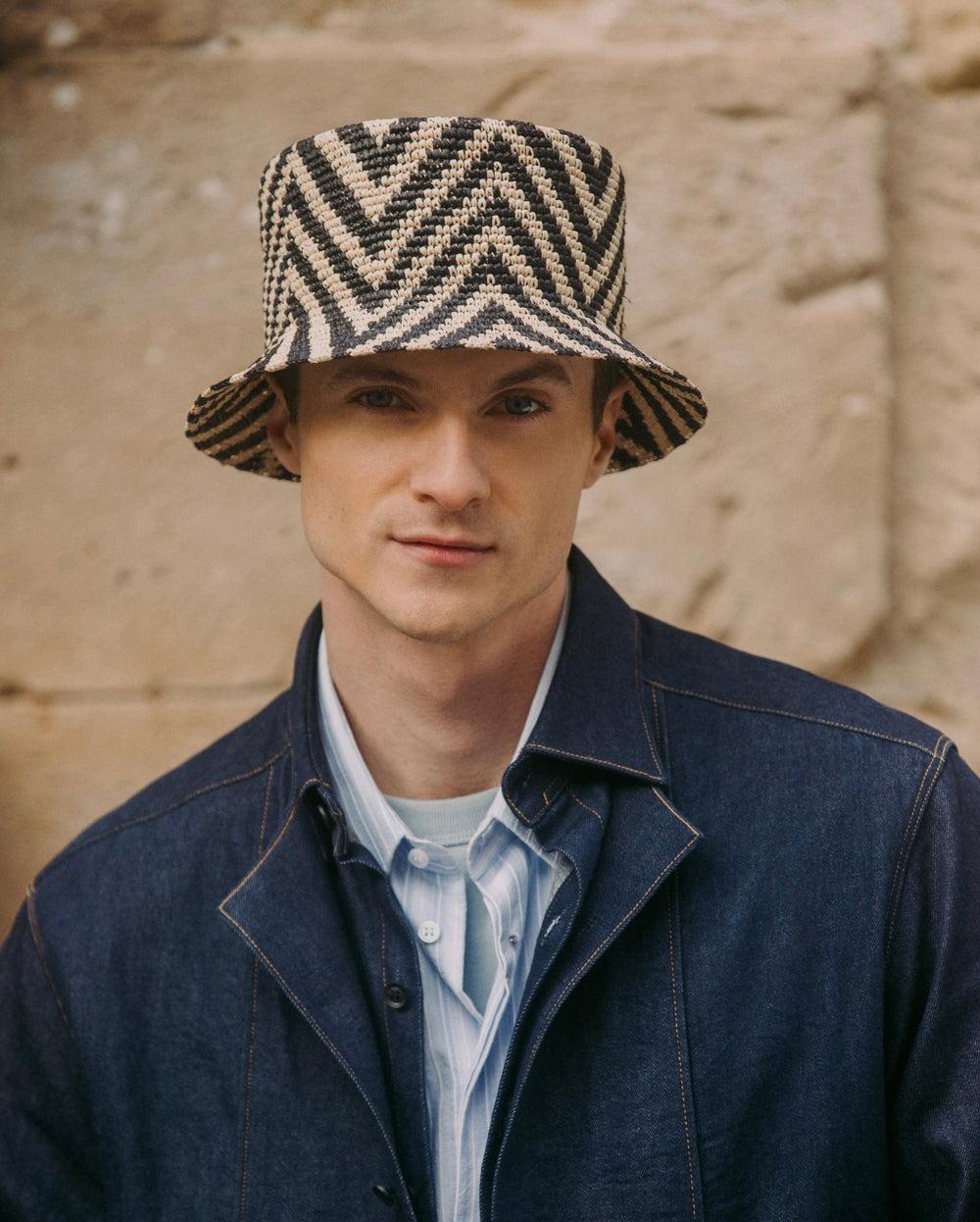 Anthony Peto Joshua Crochet Panama Multicolore Black;;;Blue