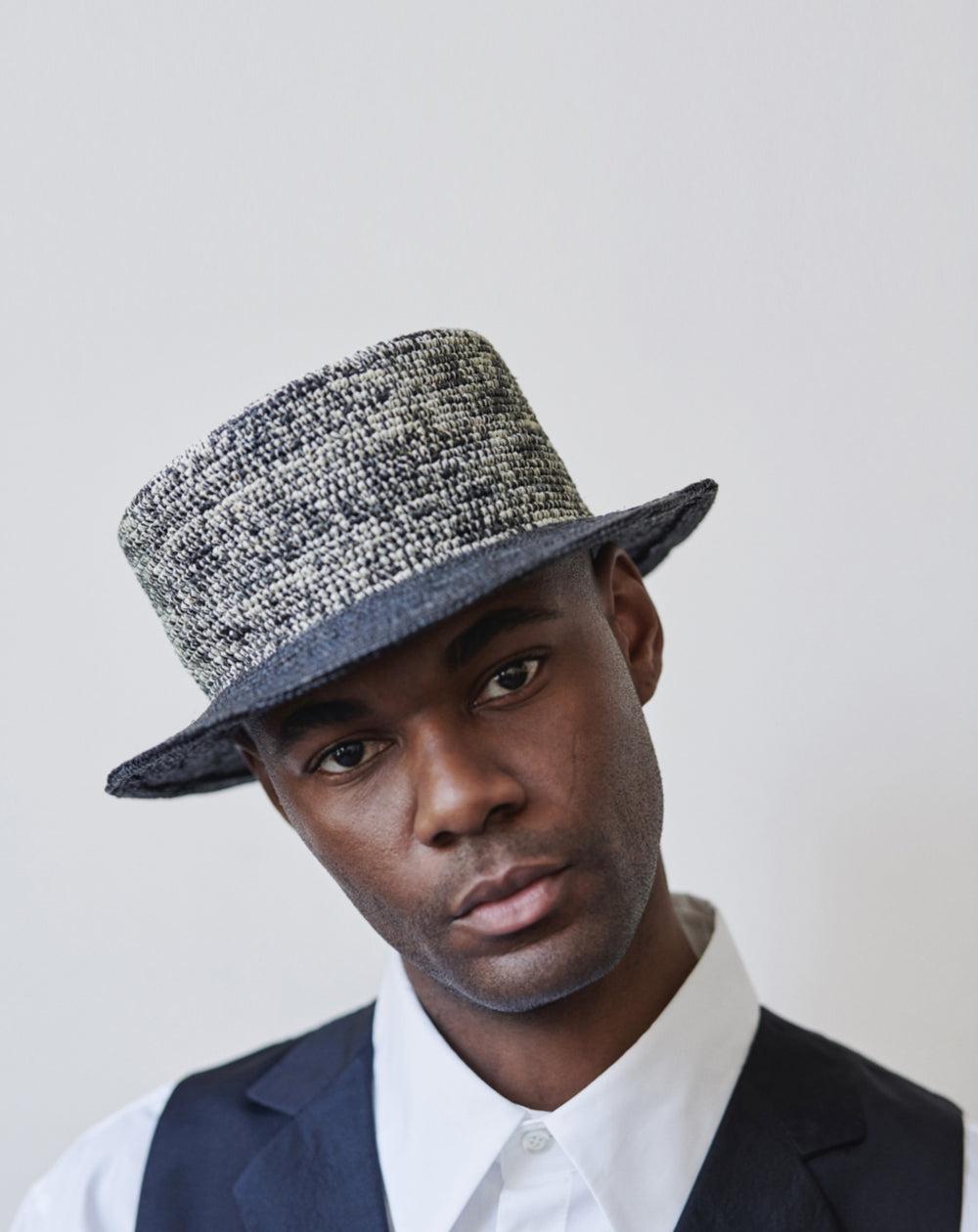 Anthony Peto Joshua Crochet Panama Multicolore Black;;;Blue