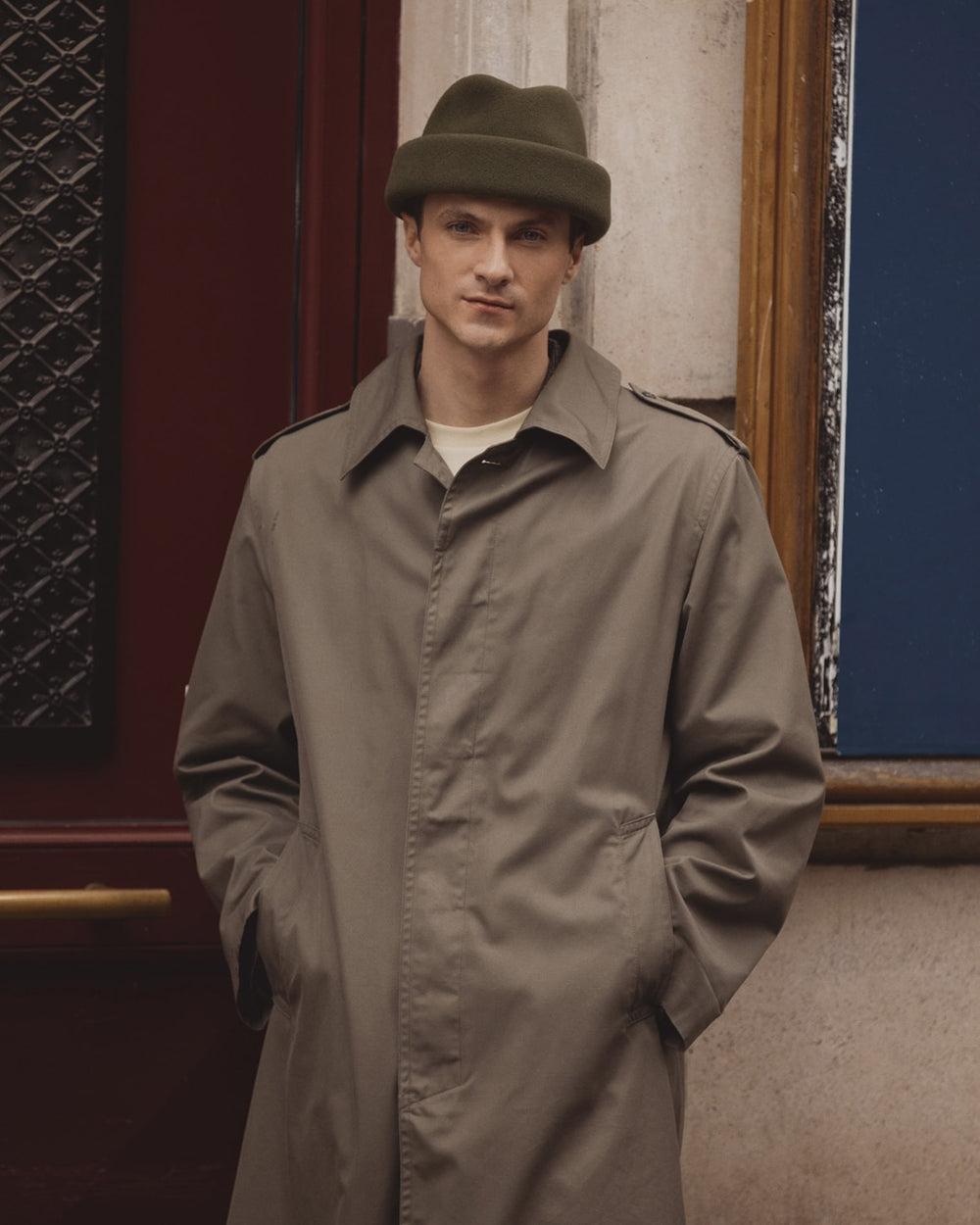 Anthony Peto L'optimiste Montcapel Laine Feutre Vert Olive Olive Green