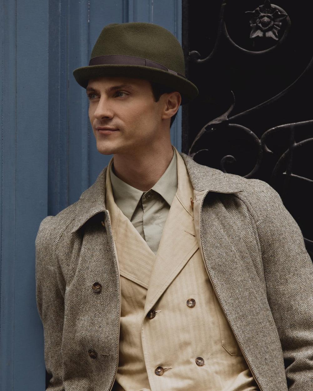 Anthony Peto Paolo Montcapel Laine Feutre Gris Kaki Grey Khaki