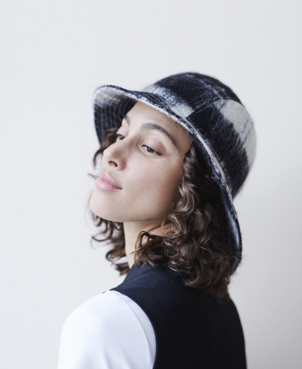 Anthony Peto Polperro Mohair Tartan Grey;;;Cornish;;;Yellow