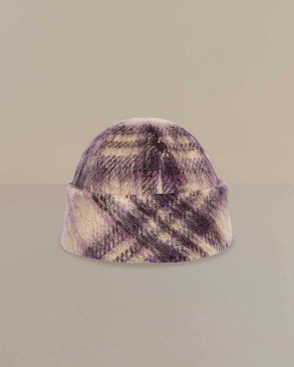 anthony peto superbeanie mohair Mint Lilac Check;;;Snow Beige;;;Tartan Blue Orange