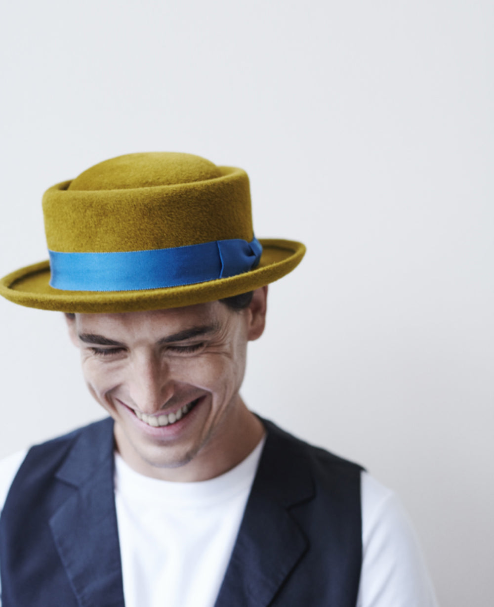 Anthony Peto Zampano Feutre Black;;;Mustard;;;Tartan Green