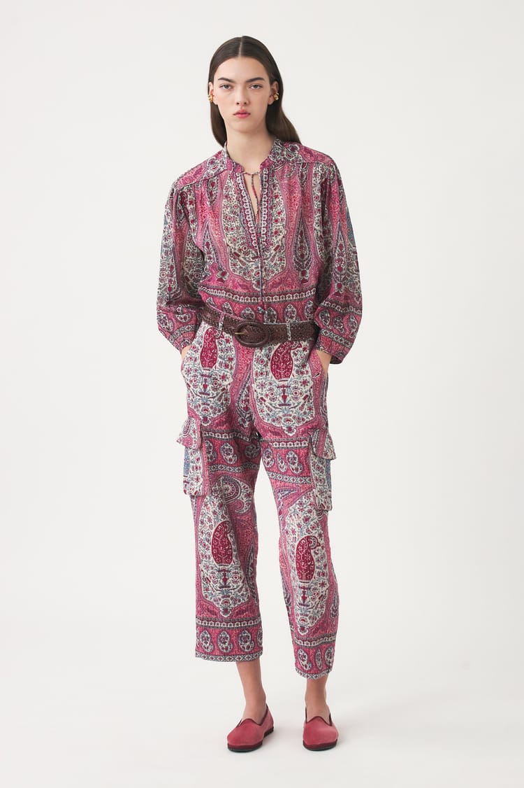 antik batik Blouse ample bohème en coton