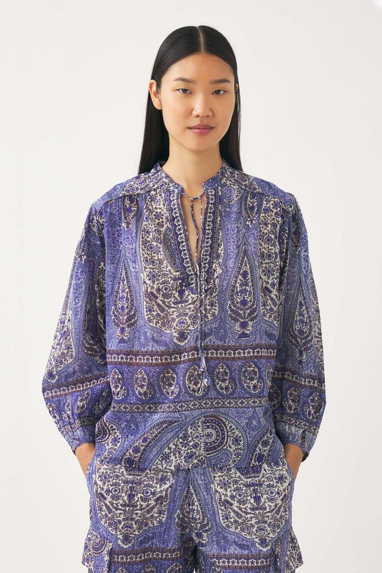 antik batik Blouse ample bohème en coton