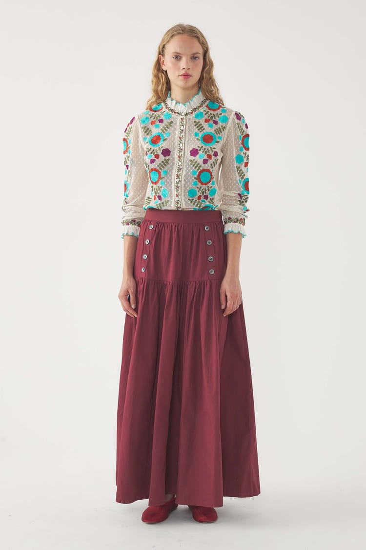 Antik Batik Blouse Brodée Ary