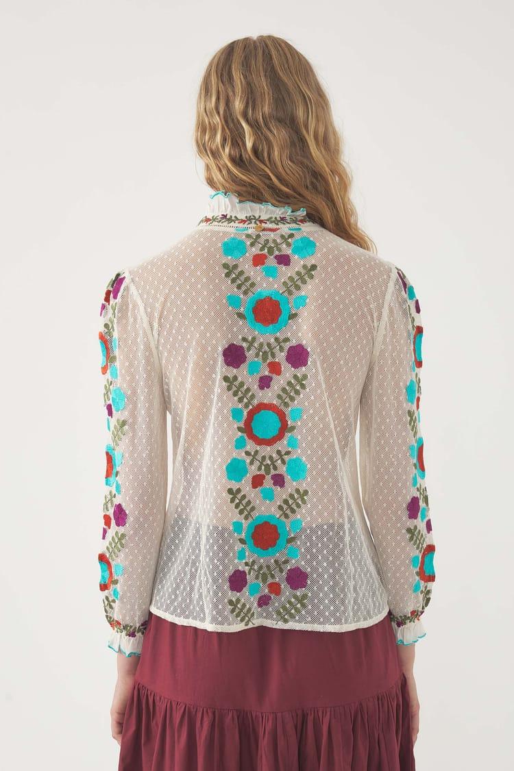 Antik Batik Blouse Brodée Ary