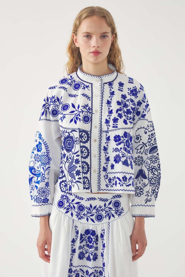 Antik Batik Blouse Brodée Mamie