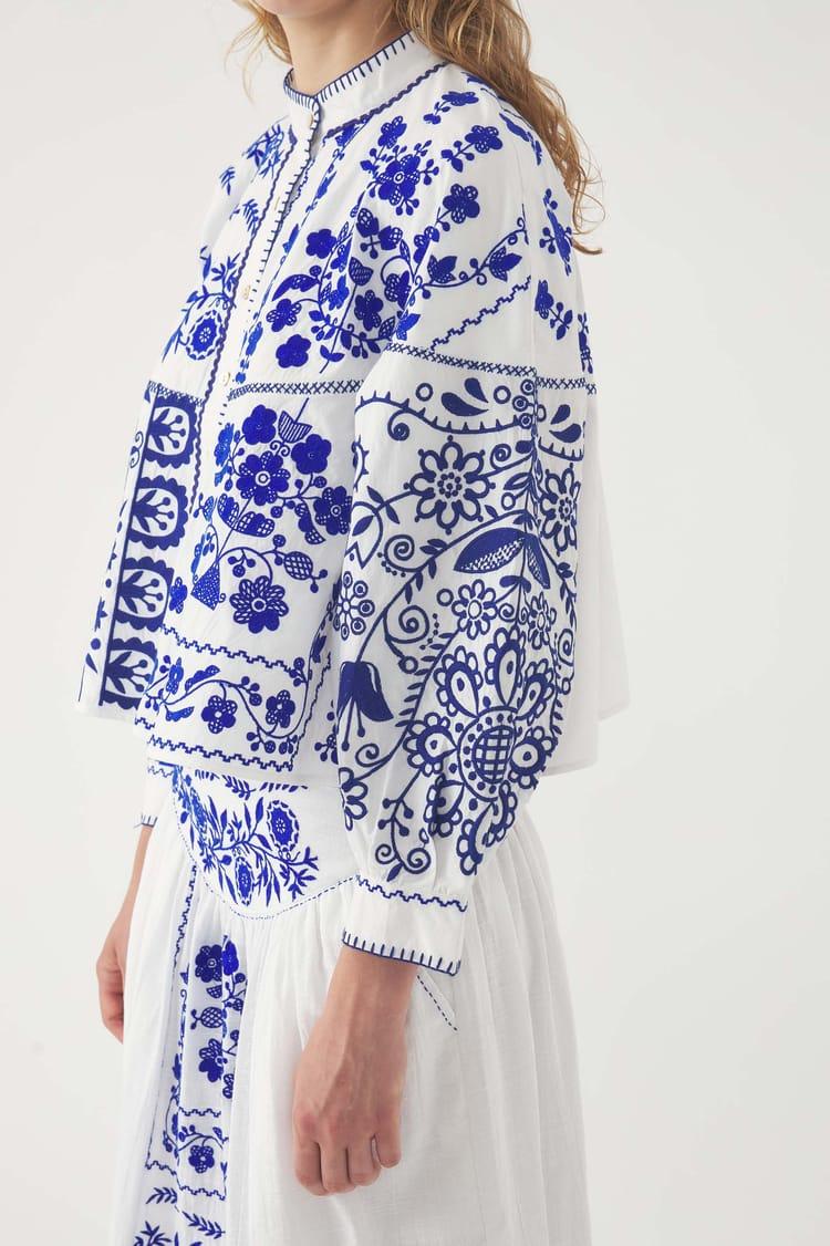 Antik Batik Blouse Brodée Mamie