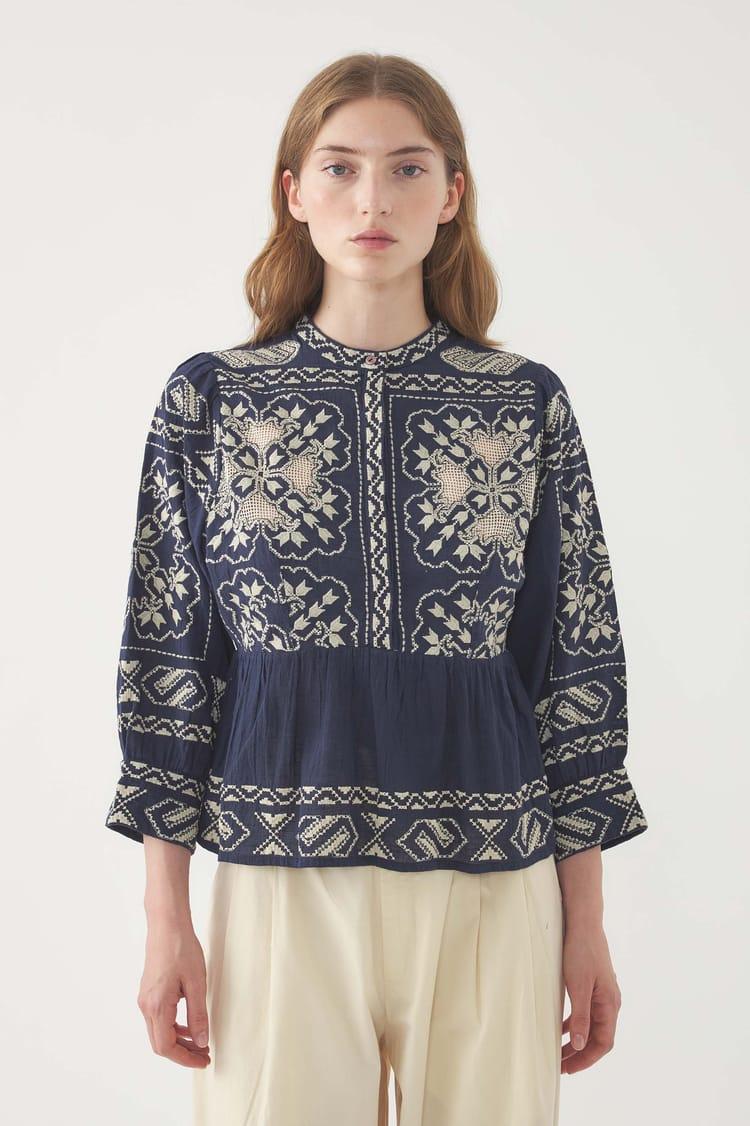 Antik Batik Blouse Brodée Milos