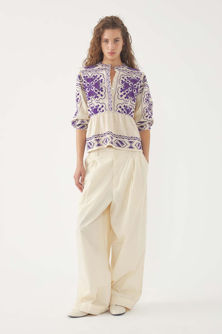 antik batik Blouse brodée Milos