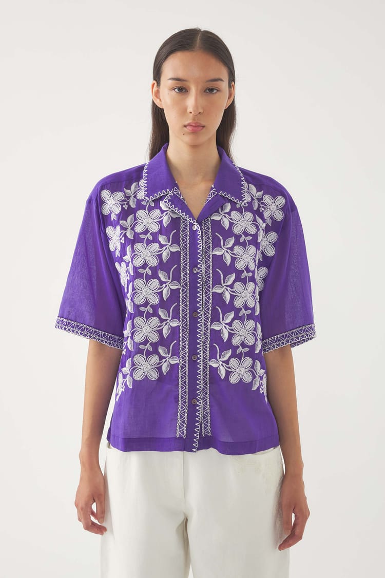 Antik Batik Blouse Brodée Suzane