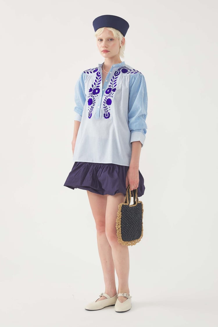 Antik Batik Blouse Brodée Tamir