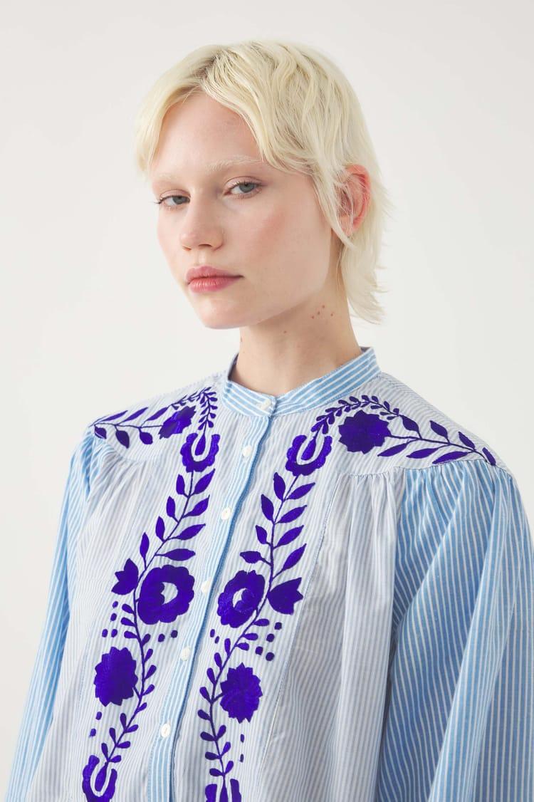Antik Batik Blouse Brodée Tamir