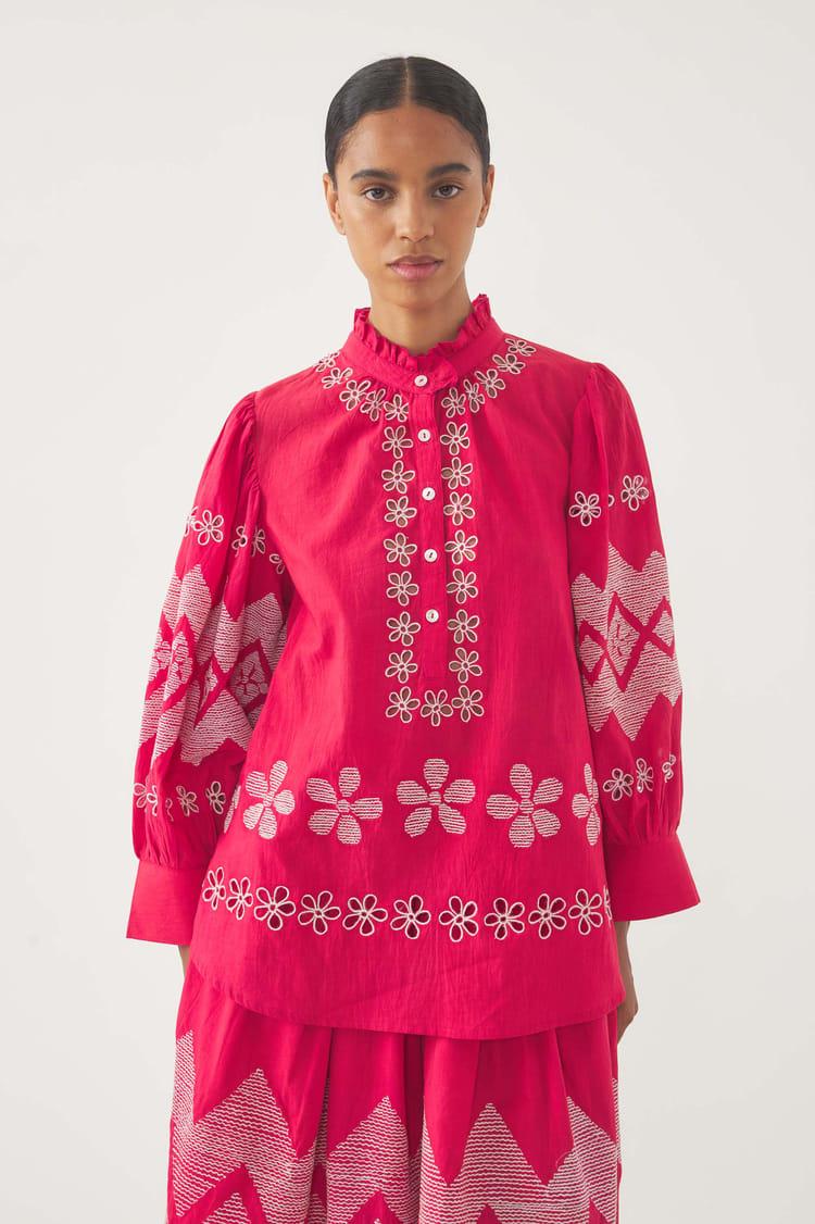 Antik Batik Blouse Brodée Tolede