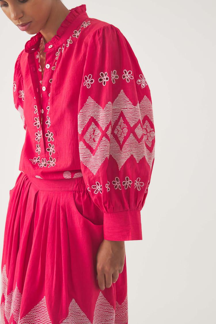 Antik Batik Blouse Brodée Tolede