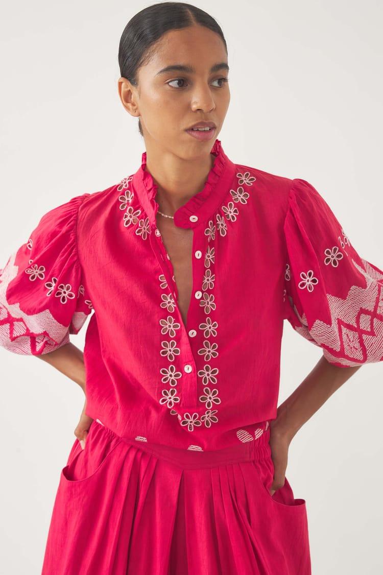 antik batik Blouse brodée Tolede