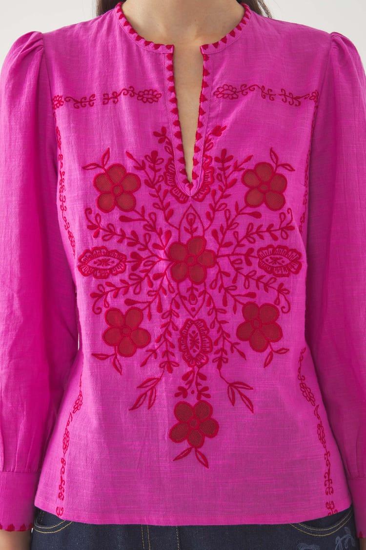 Antik Batik Blouse Brodée Vahani