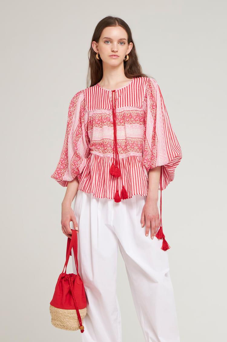 antik batik Blouse casual chic rose