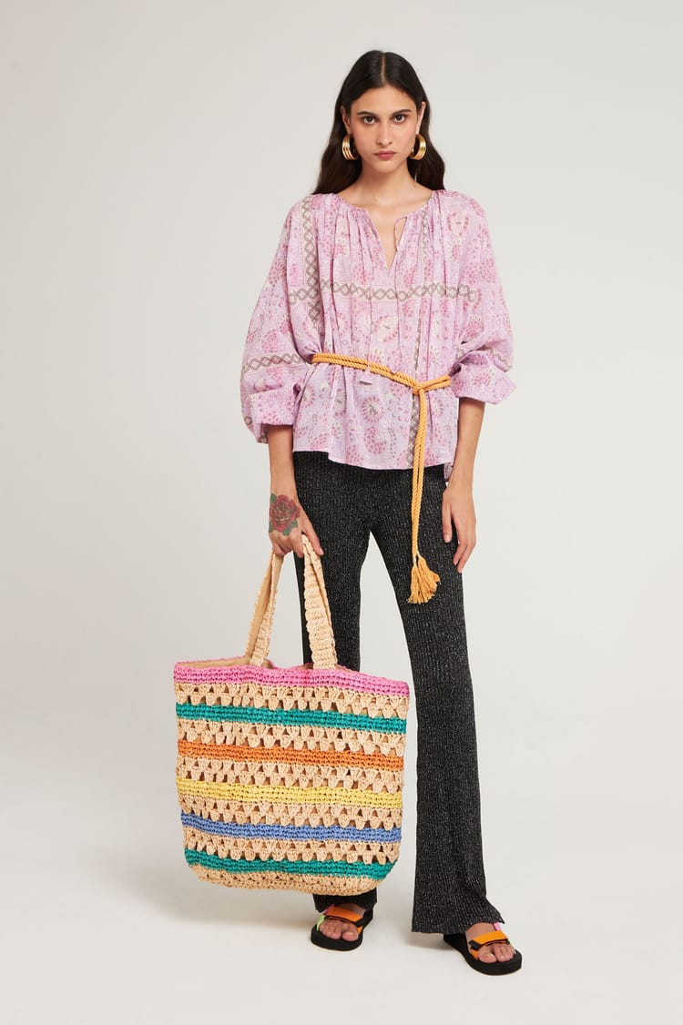 Antik Batik Blouse Imprimée Rose