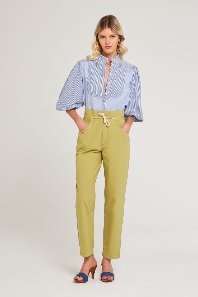 Antik Batik Blouse Rayée Bleue