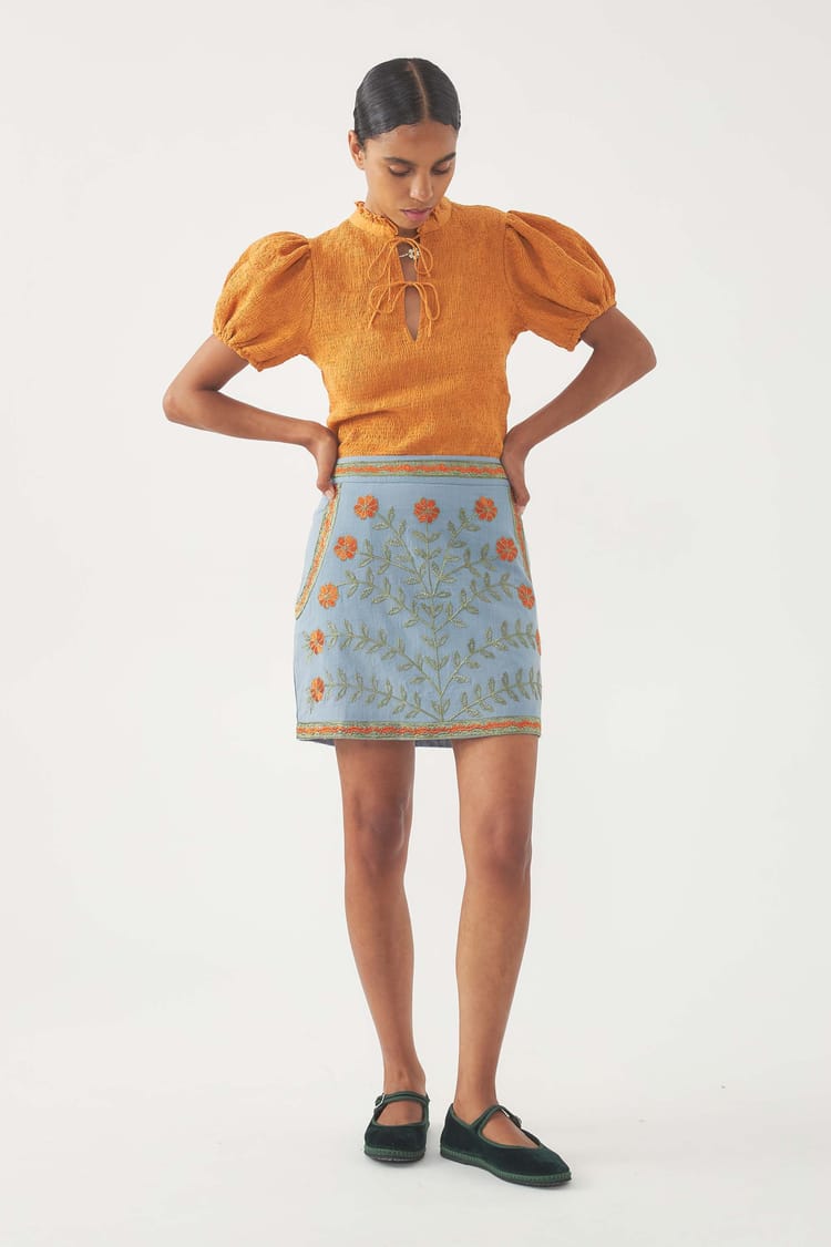 antik batik Blouse smockée Angelo