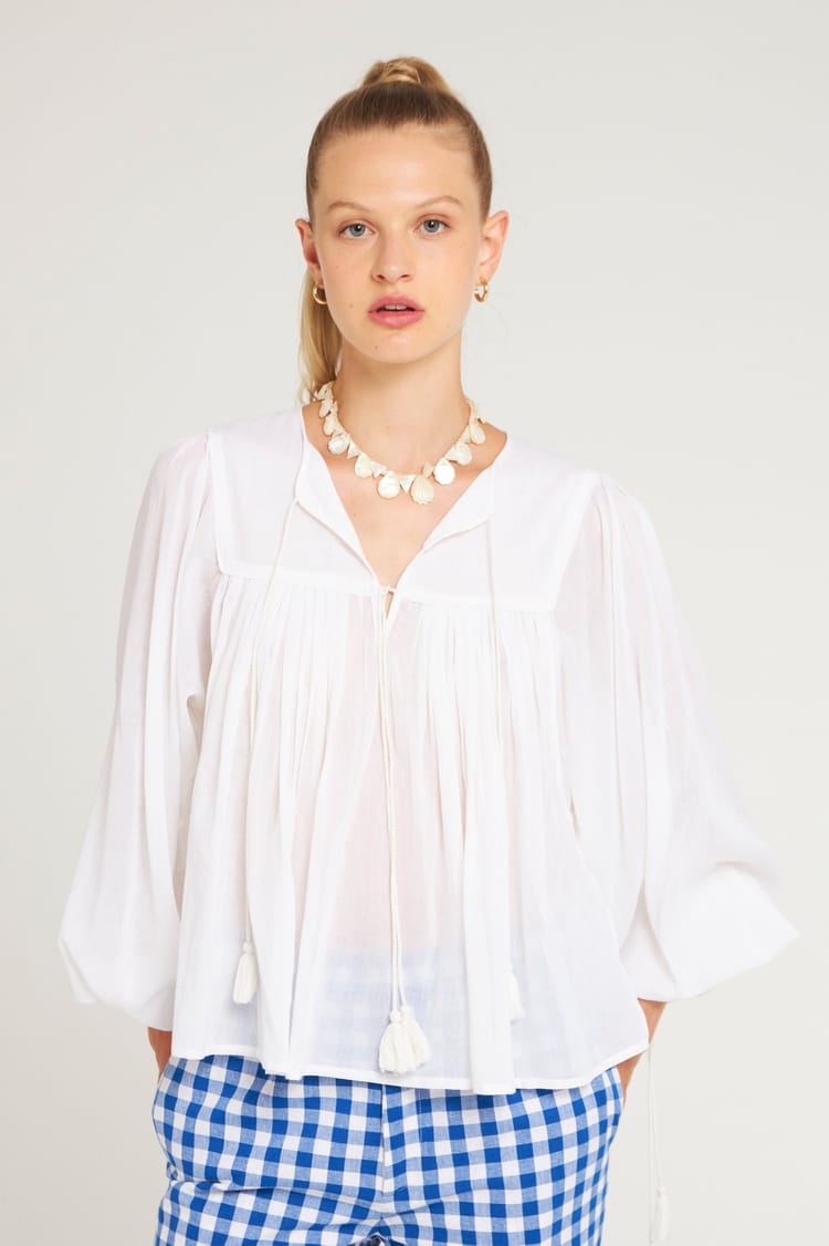 antik batik Blouse vaporeuse blanche