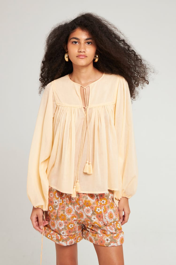 Antik Batik Blouse Vaporeuse Orange Clair