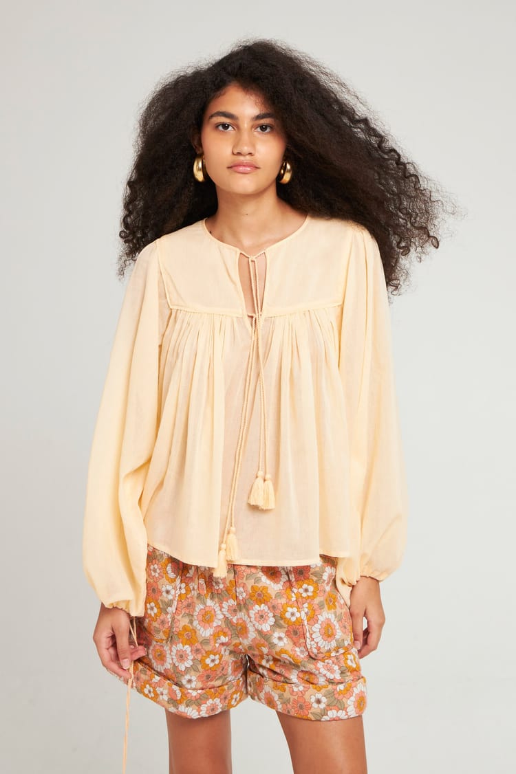 antik batik Blouse vaporeuse orange clair