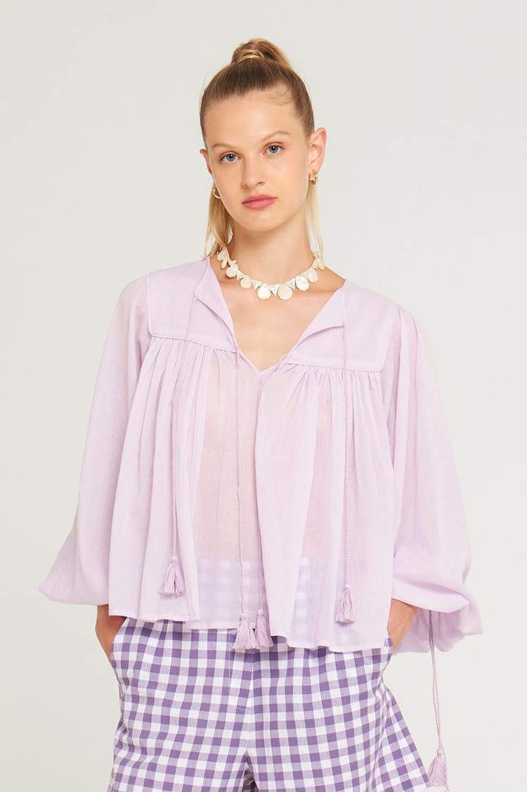 Antik Batik Blouse Vaporeuse Violet Clair