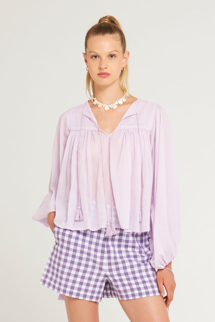 antik batik Blouse vaporeuse violet clair