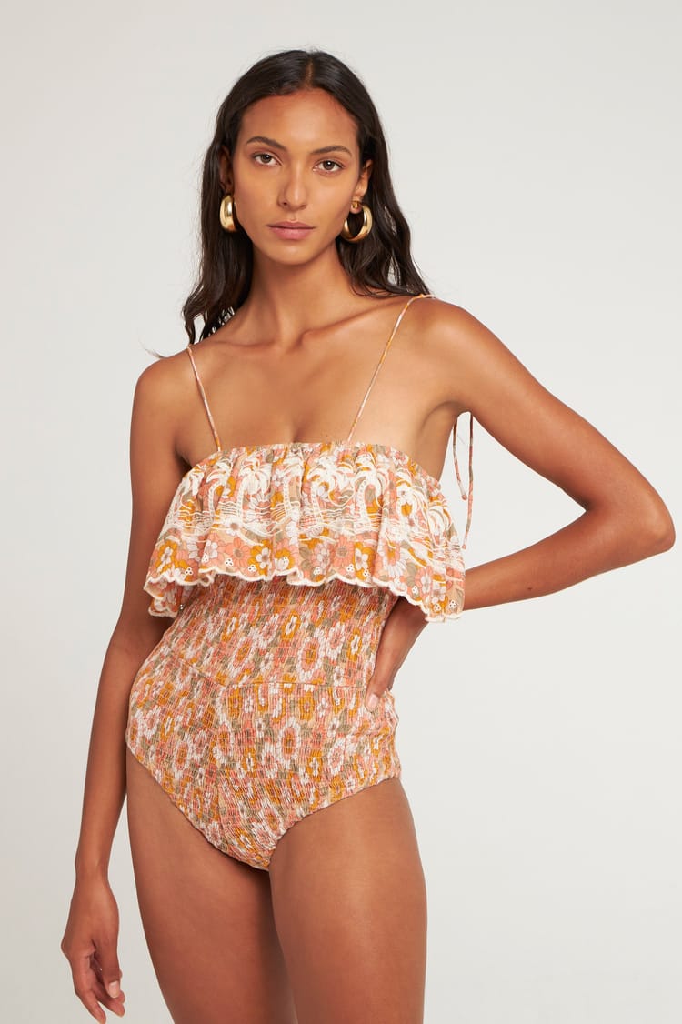 Antik Batik Body Imprimé Fleuri En Voile De Coton