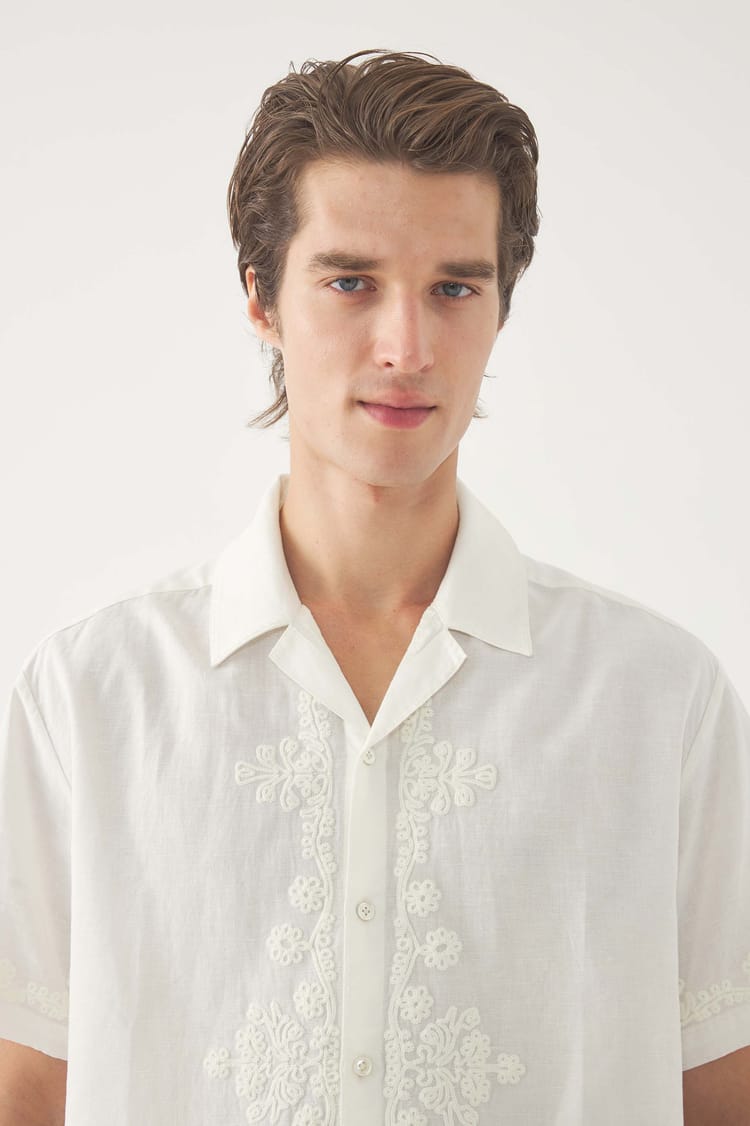 Antik Batik Chemise Brodée Adonis