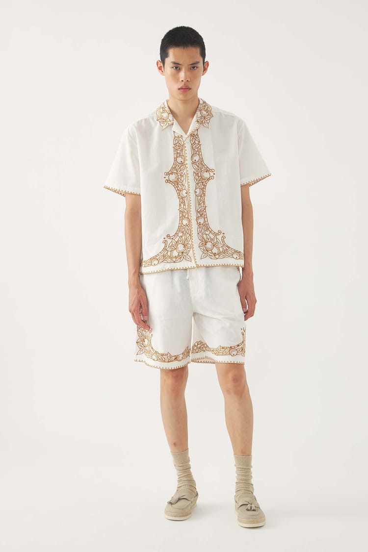 antik batik Chemise brodée Dylan