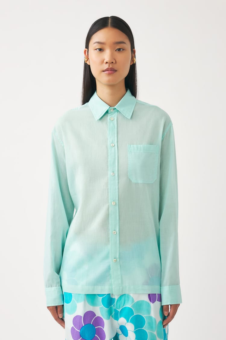 Antik Batik Chemise Fluide Bleu