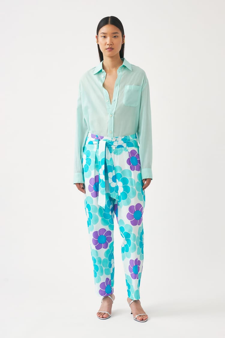 antik batik Chemise fluide bleu