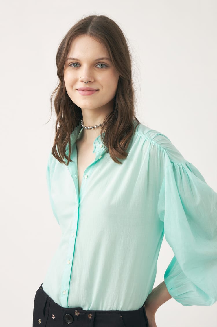 Antik Batik Chemisier Fluide Bleu