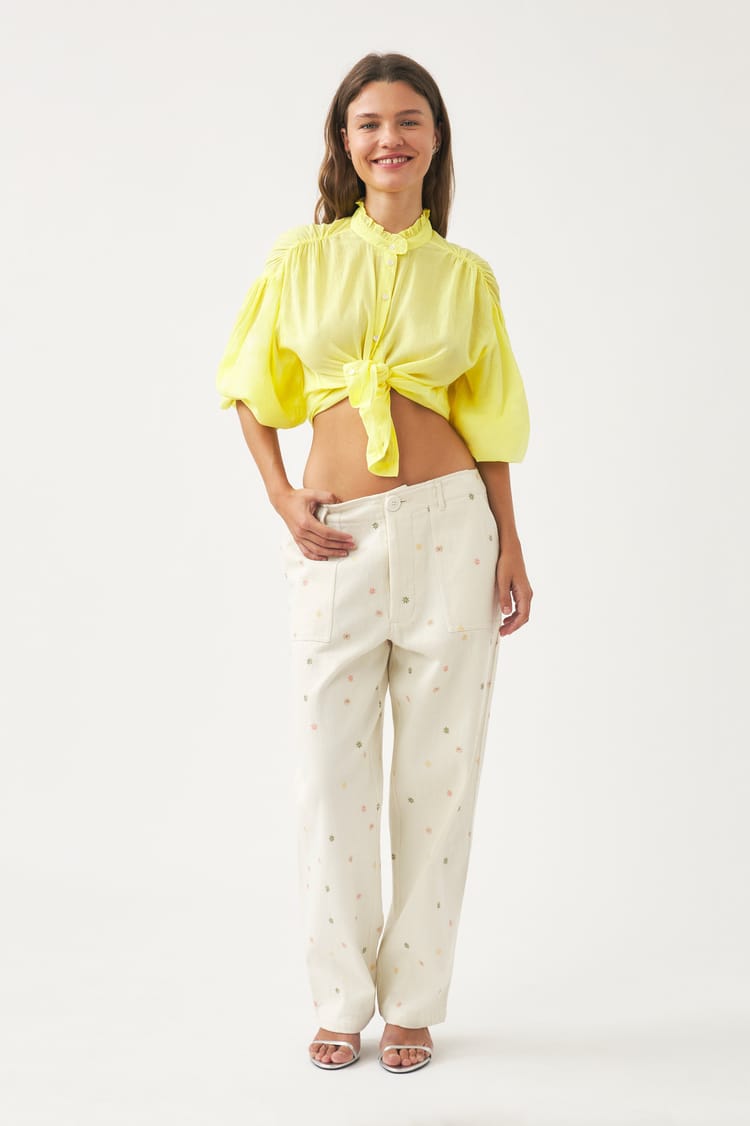 Antik Batik Chemisier Fluide Jaune