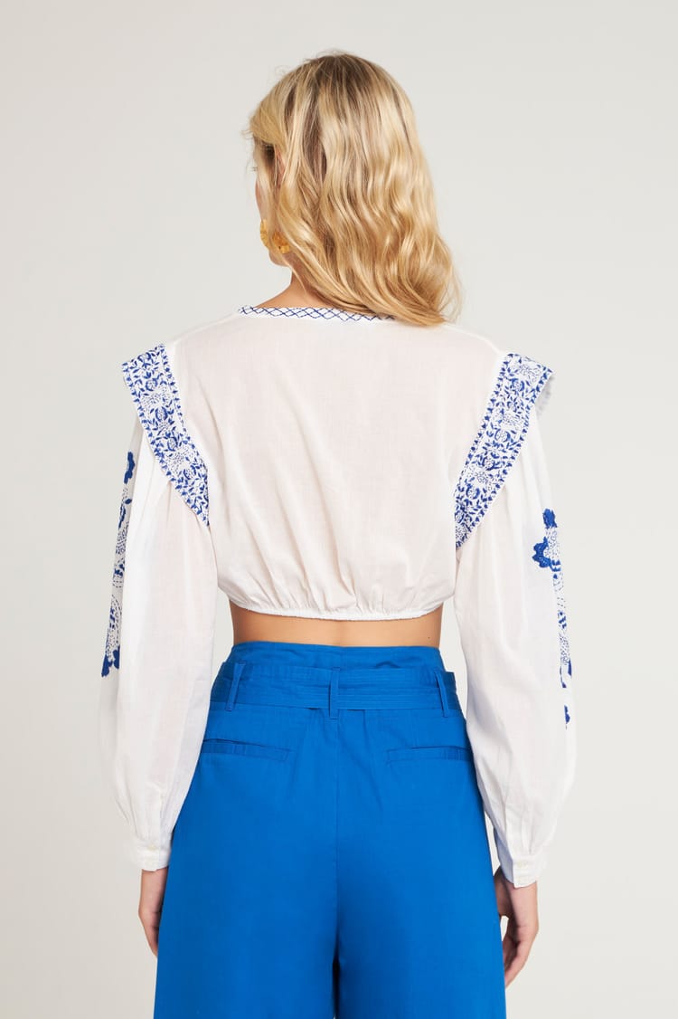 Antik Batik Crop Top Boho Chic