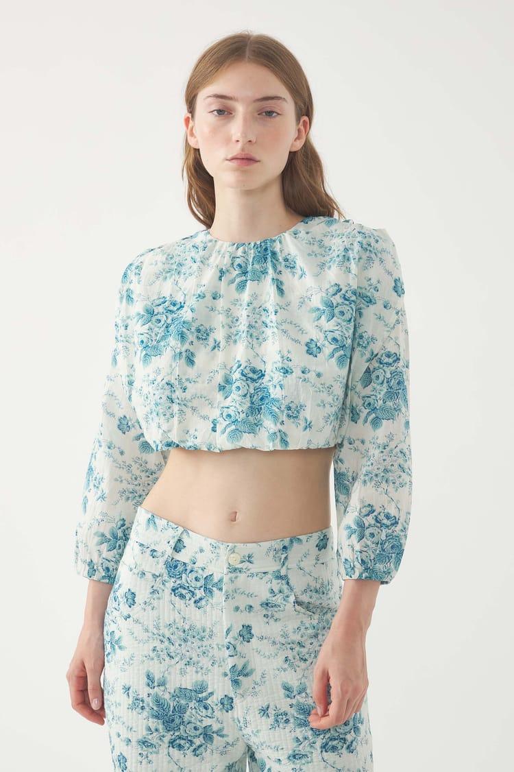 Antik Batik Crop Top Cinz