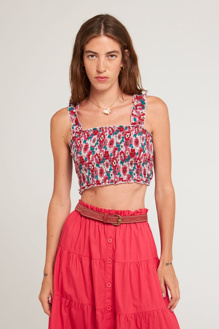 Antik Batik Croptop Imprimé 60's